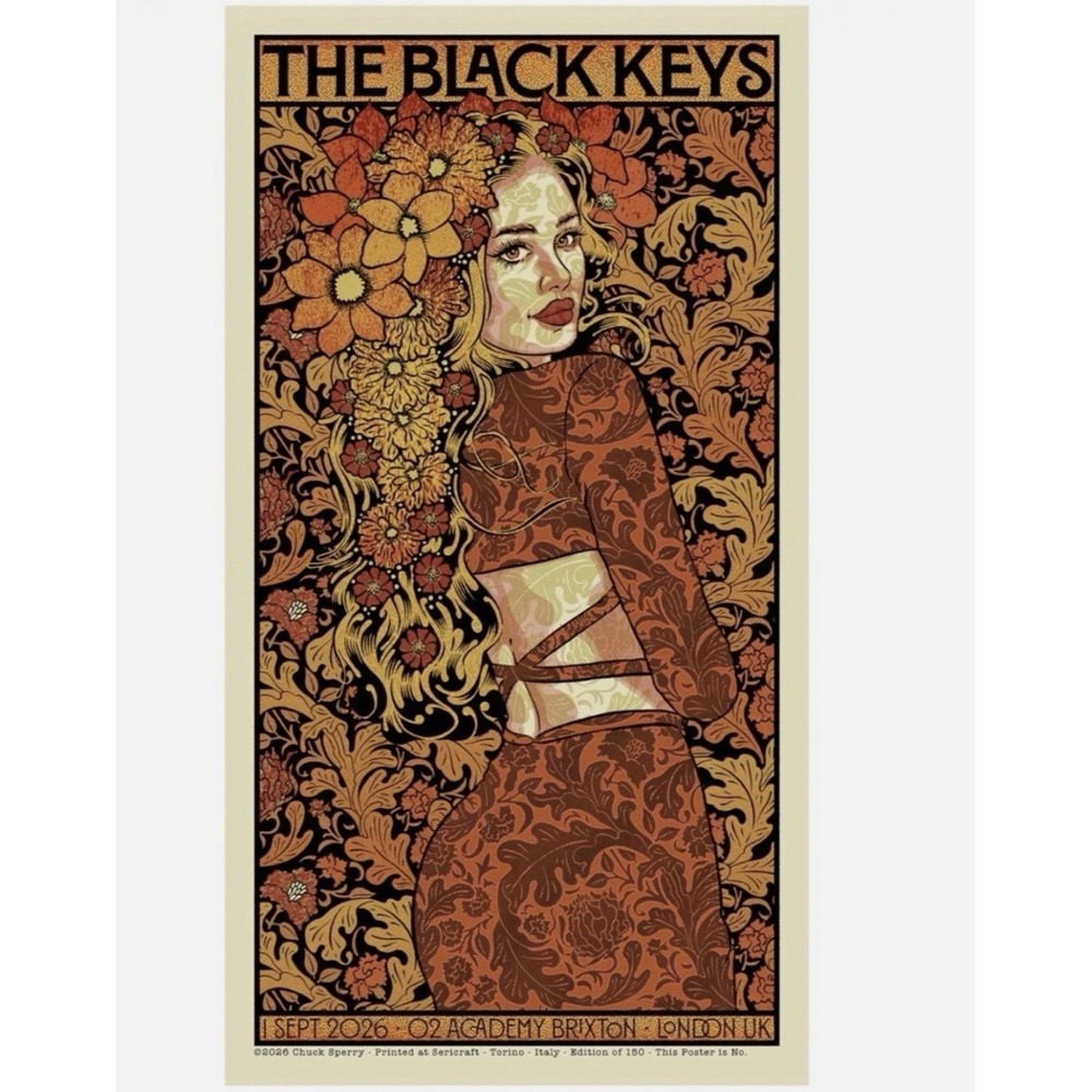 Chuck Sperry The Black Keys London September 1st (9/1/26) Poster IN HAND